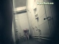 A stranger's slender, attractive a-hole was seen in close-up on a concealed webcam as she was taking a shower.